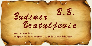 Budimir Bratuljević vizit kartica